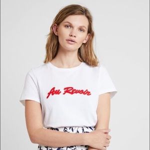 Banana Republic French Au Revoir Tee Chic Parisian